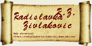Radislavka Zivlaković vizit kartica